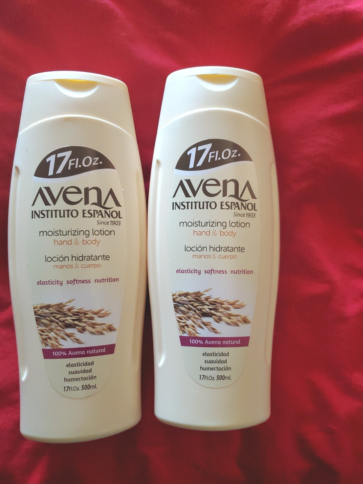2 PACK AVENA OAT MOISTURIZING HAND & BODY LOTION INSTITUTO ESPAÑOL 17oz/
