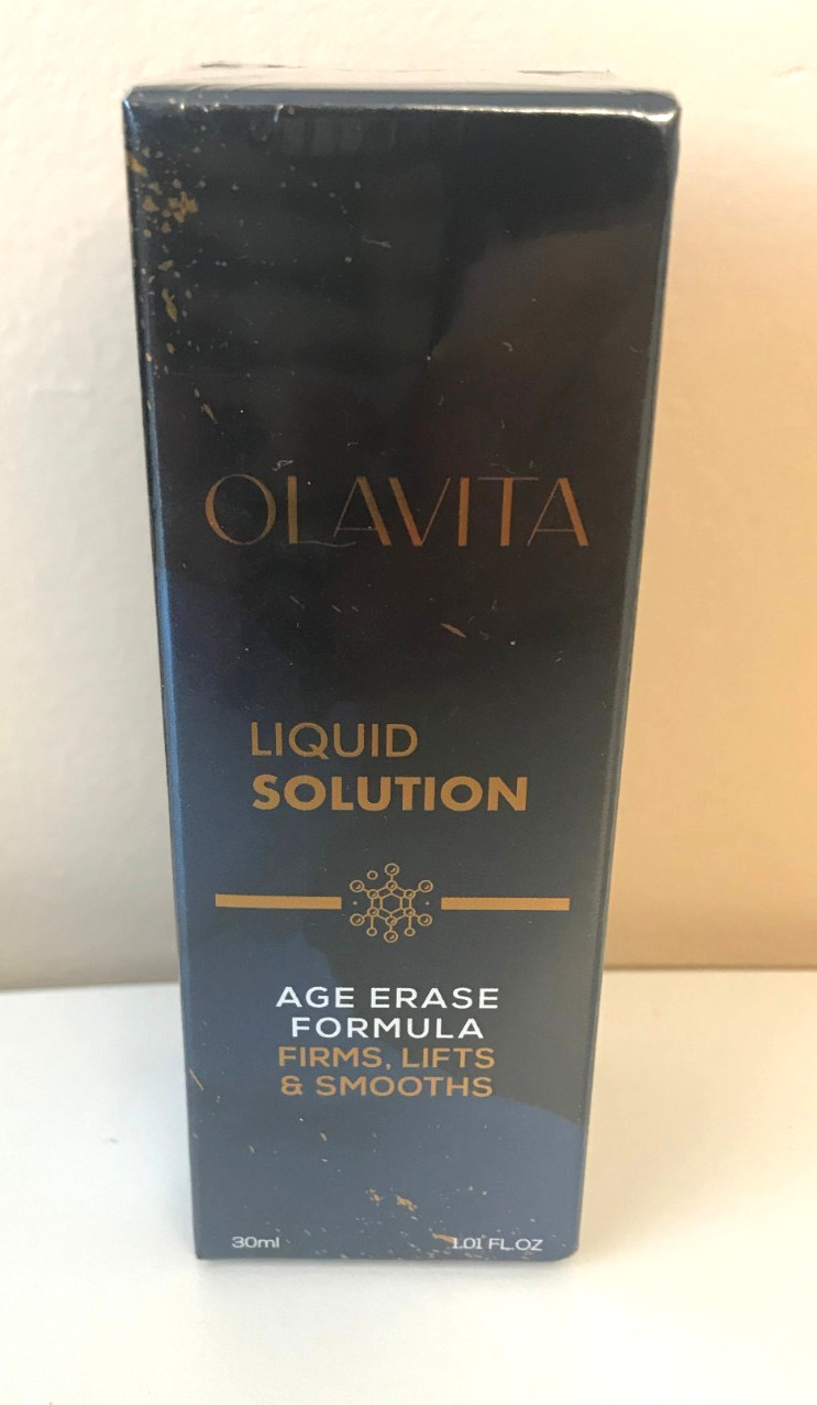 OLAVITA*LIQUID SOLUTION*AGE ERASE FORMULA*FIRMS LIFTS AND SMOOTHS*1.01 fl.oz*NIB