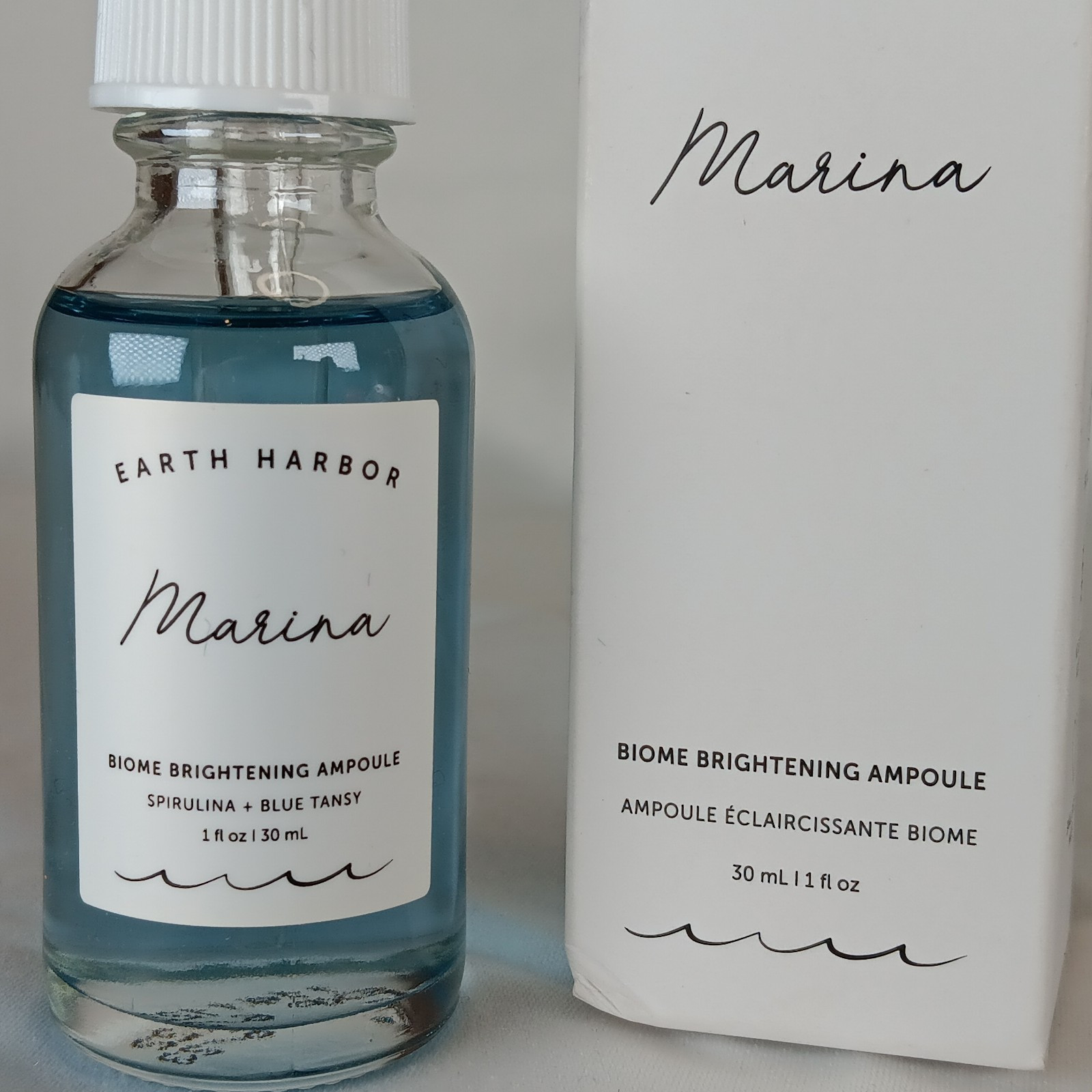 Earth Harbor Marina Brightening Ampoule 30ml Clean Vegan Skincare Serum New Box