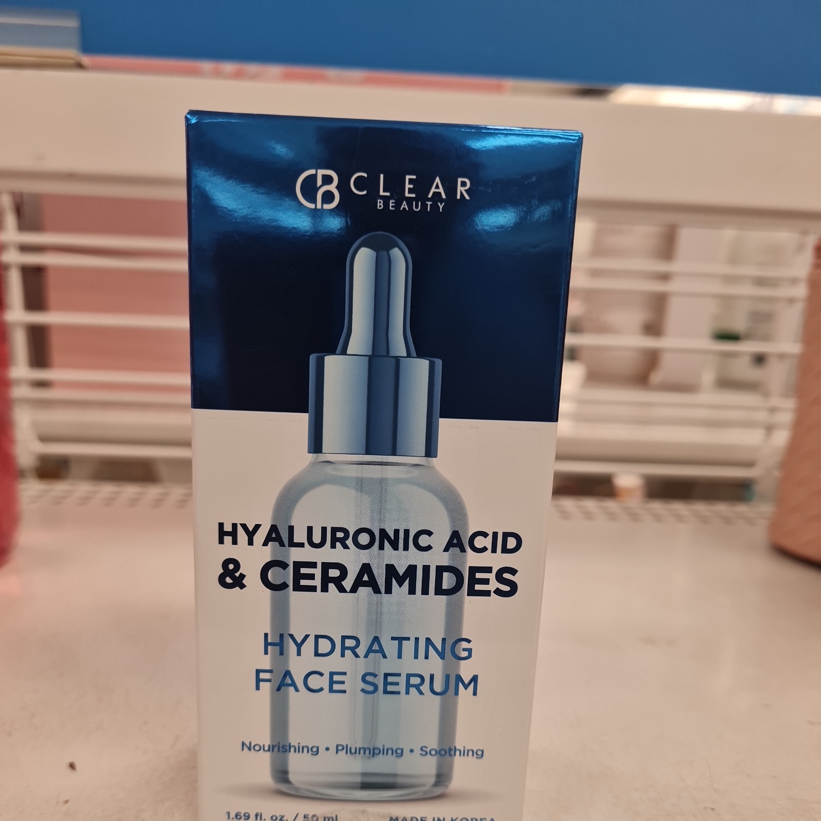 NEW SEALED CLEAR BEAUTY Hyaluric Acid & Ceramides Hydrating Face Serum 1.69 OZ.