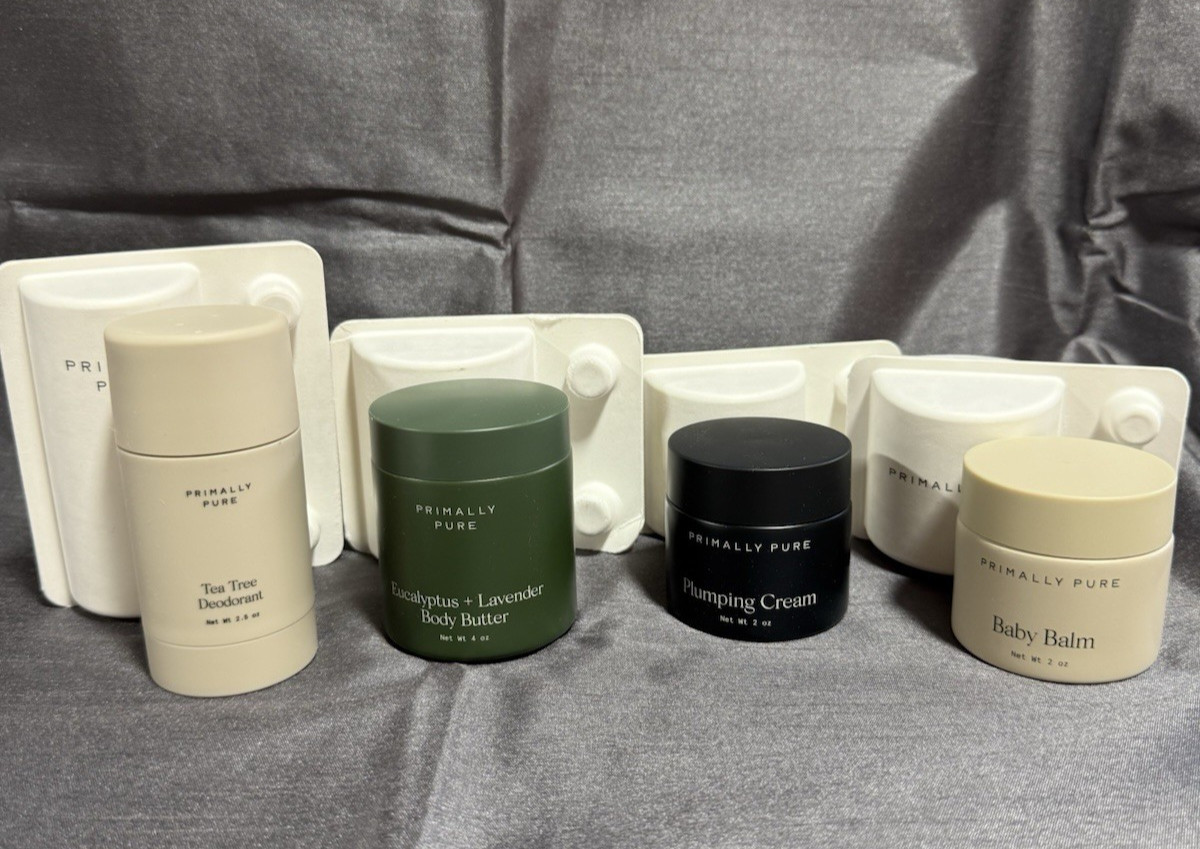 PRIMALLY PURE Tea Tree Deodorant 2.5oz,Body Butter 4oz,Plumping Cream 2oz+1