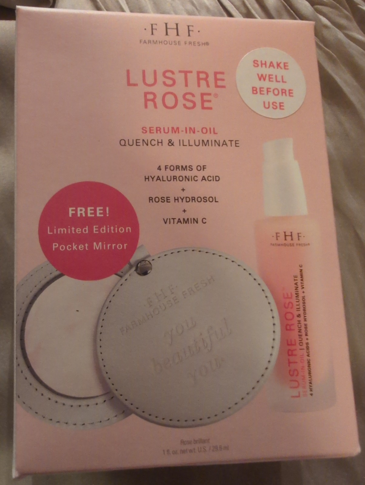 FarmHouse Fresh Lustre Rose Serum-in-Oil Limited Edition Set NEW IN BOX