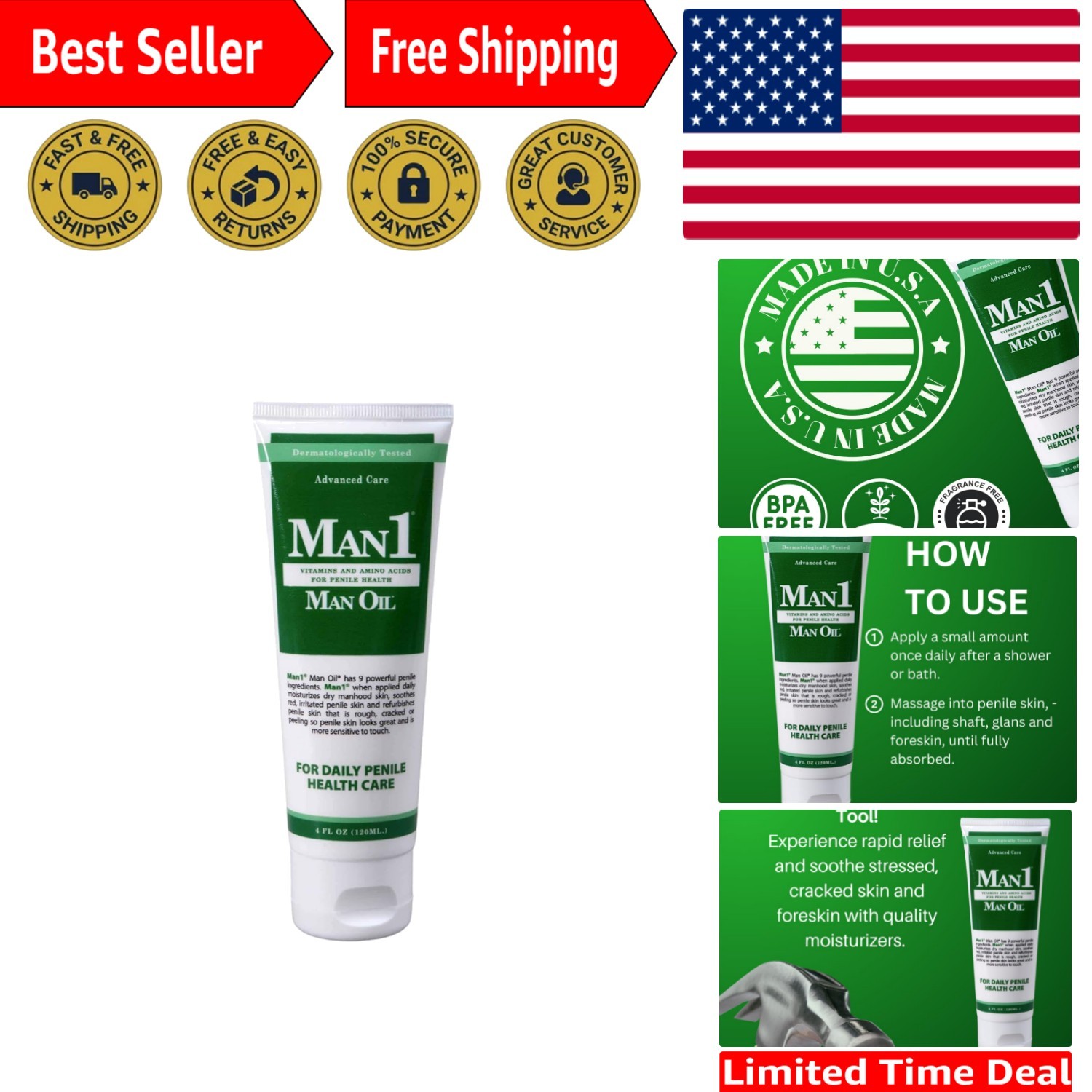 Natural & Cruelty-Free Penile Cream for Men – Advanced Formula for Skin Health