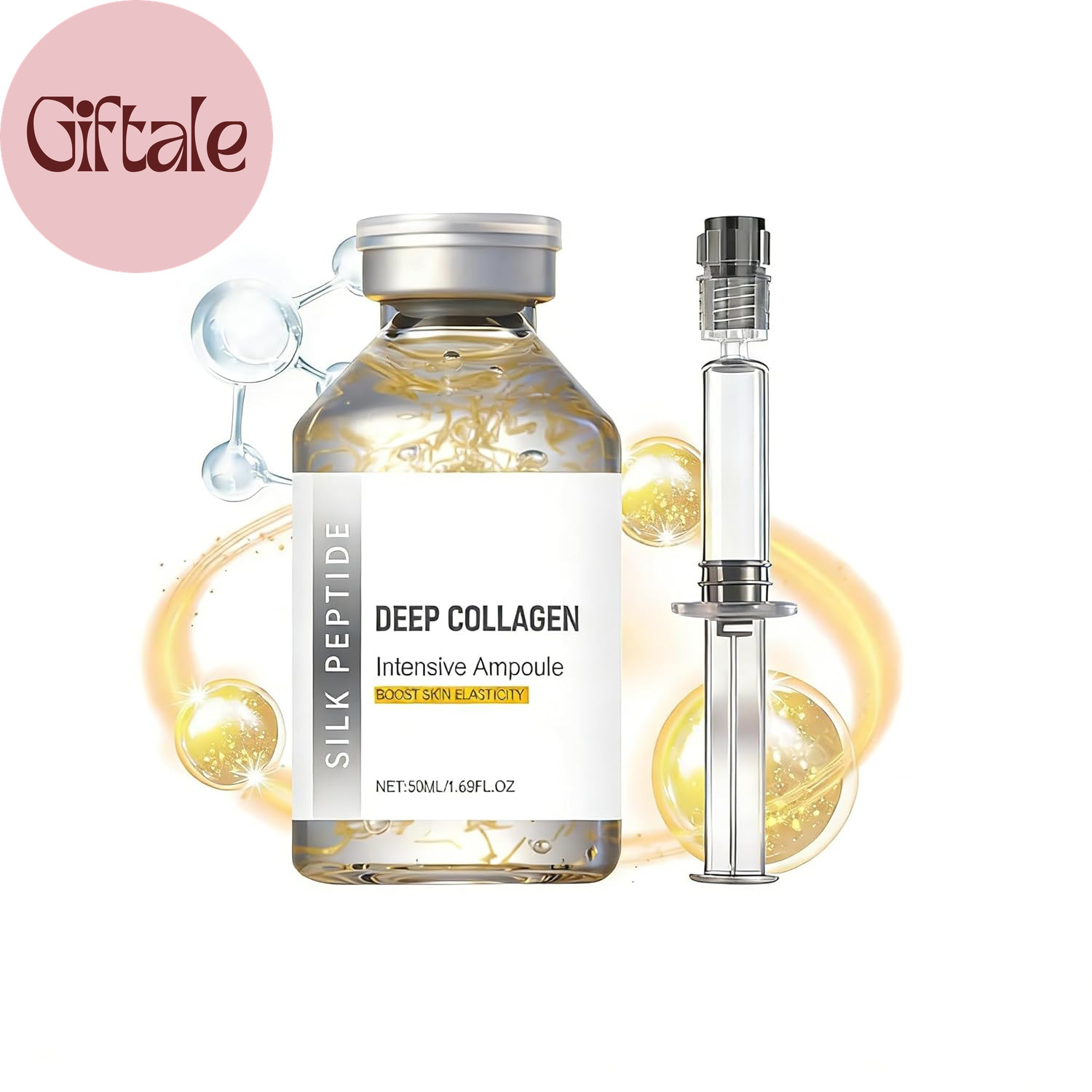 Korean Silk Peptide Lifting Ampoule Anti Aging Hydrating Serum 50ml