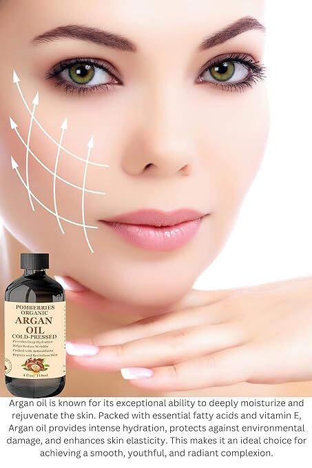 Aceite Orgánico de Argán para Rostro, Antienvejecimiento, Cuidado Piel y Cabello