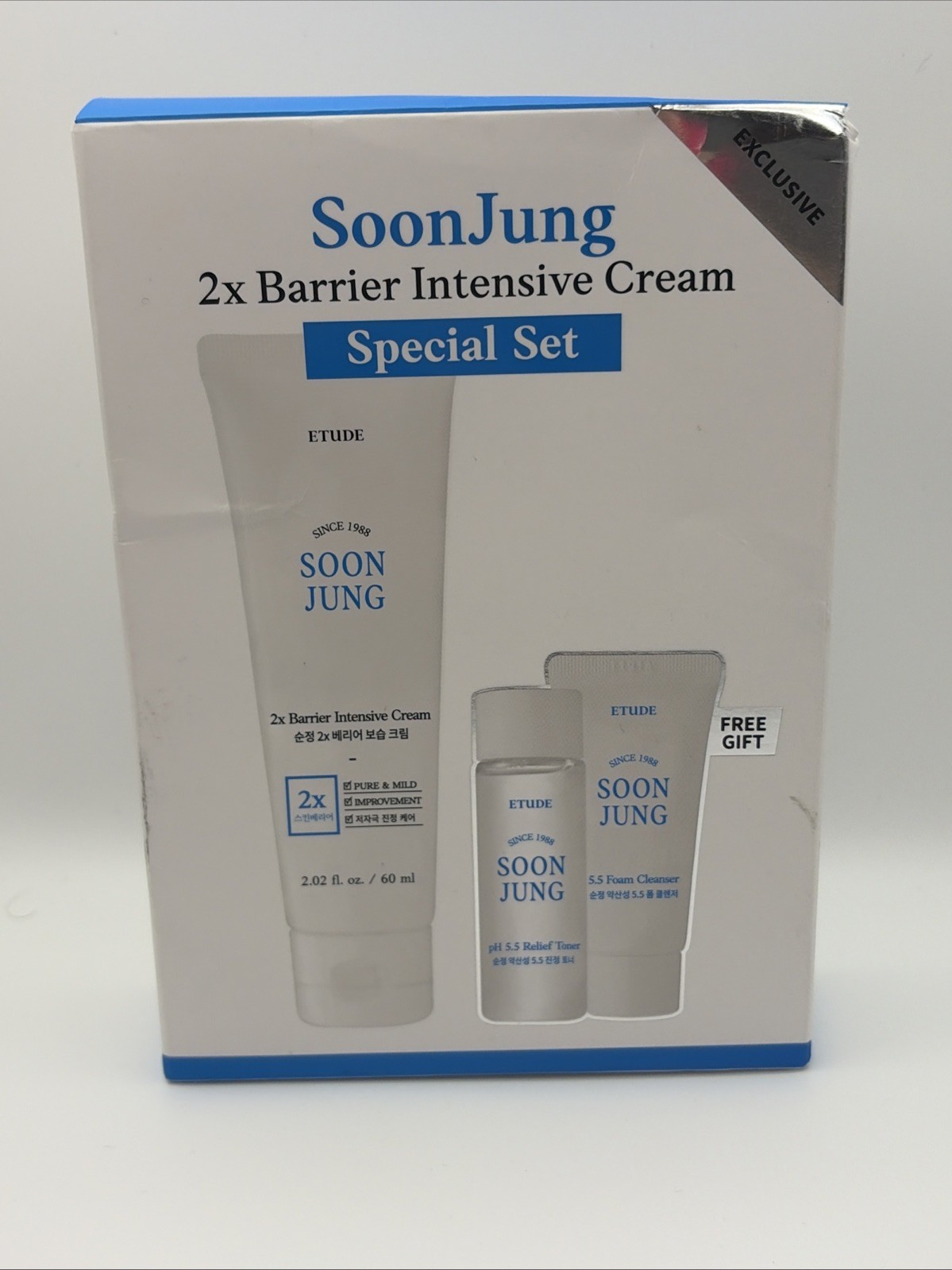 SoonJung 2x Barrier Intensive Cream Special Set Relief Toner, Foam Cleanser Set