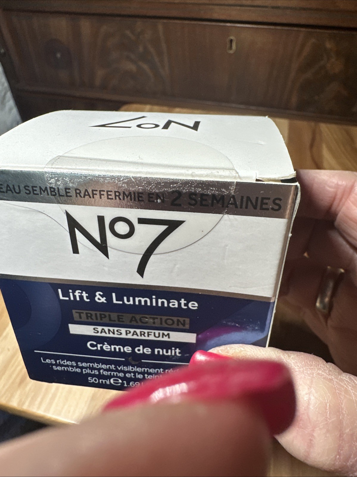 No7 Lift and Luminate Triple Action Fragrance Free Night Cream 1.69oz New Box