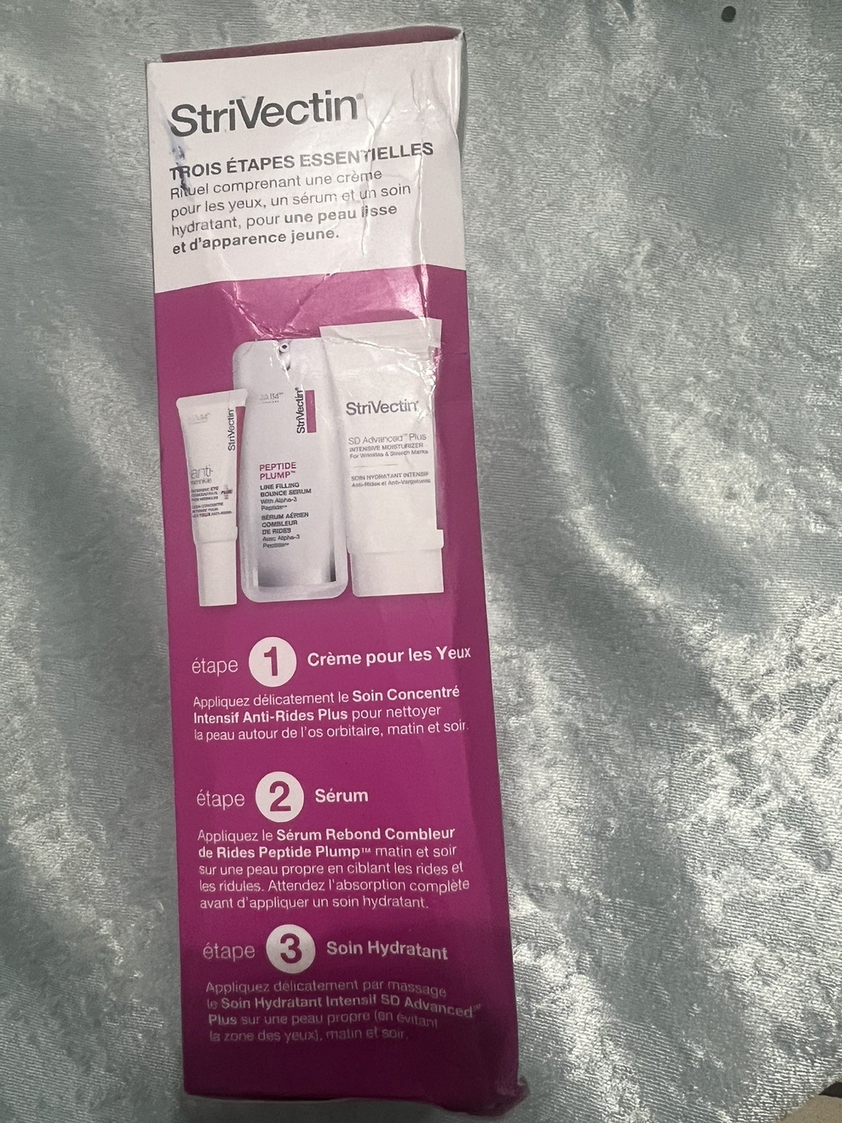 StriVectin ANTI-WRINKLE Trio Kit, 3 pc Set -(Box as shown) New