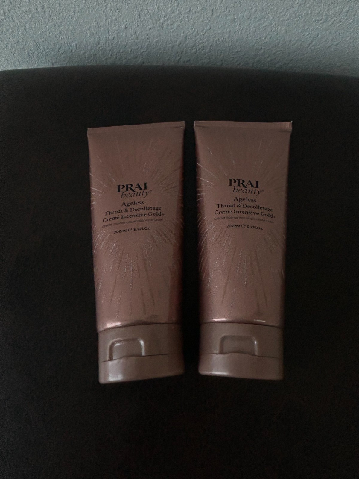 PRAI Beauty Lot of 2 Ageless Throat & Decolletage Creme Intensive Gold+ 6.7 oz