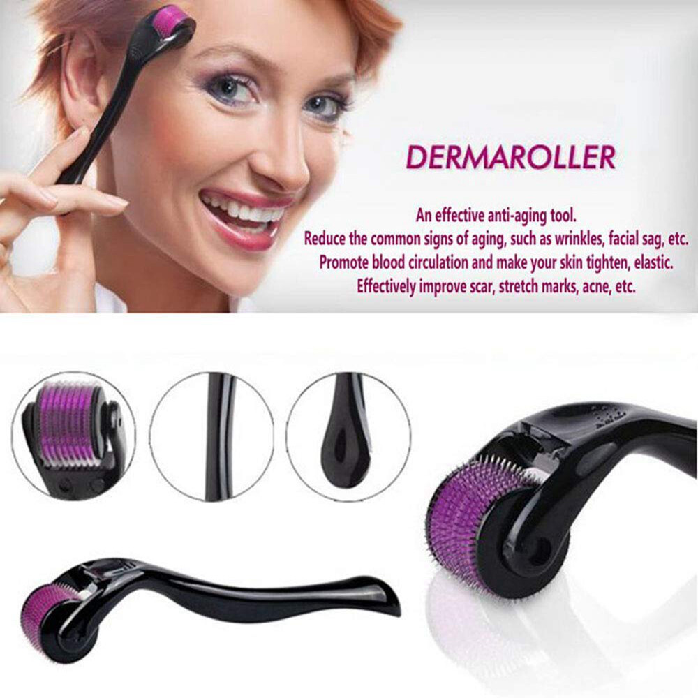 Micro Needle 540 Roller Derma Roller Titanium Hair/Beard Regrowth Anti Hair Loss