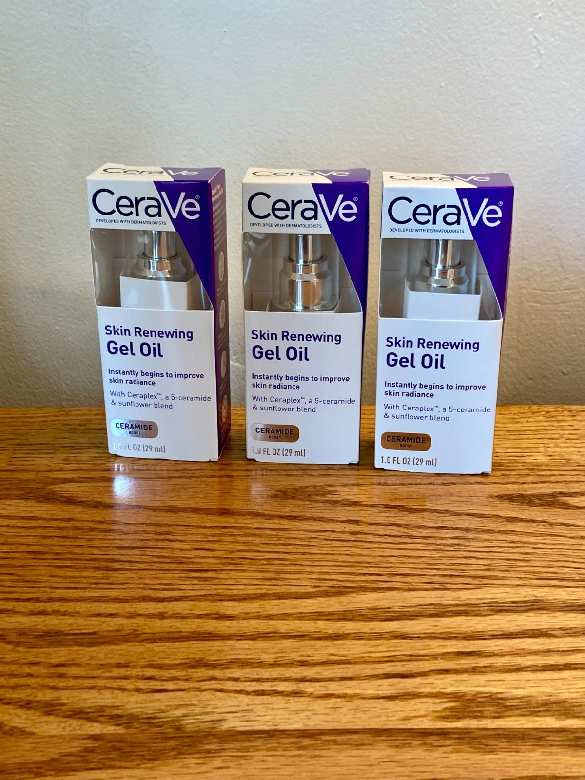 Cerave Skin Renewing Gel Oil (3 Pack) 1oz SET Ceraplex Ceramide Sunflower Sealed