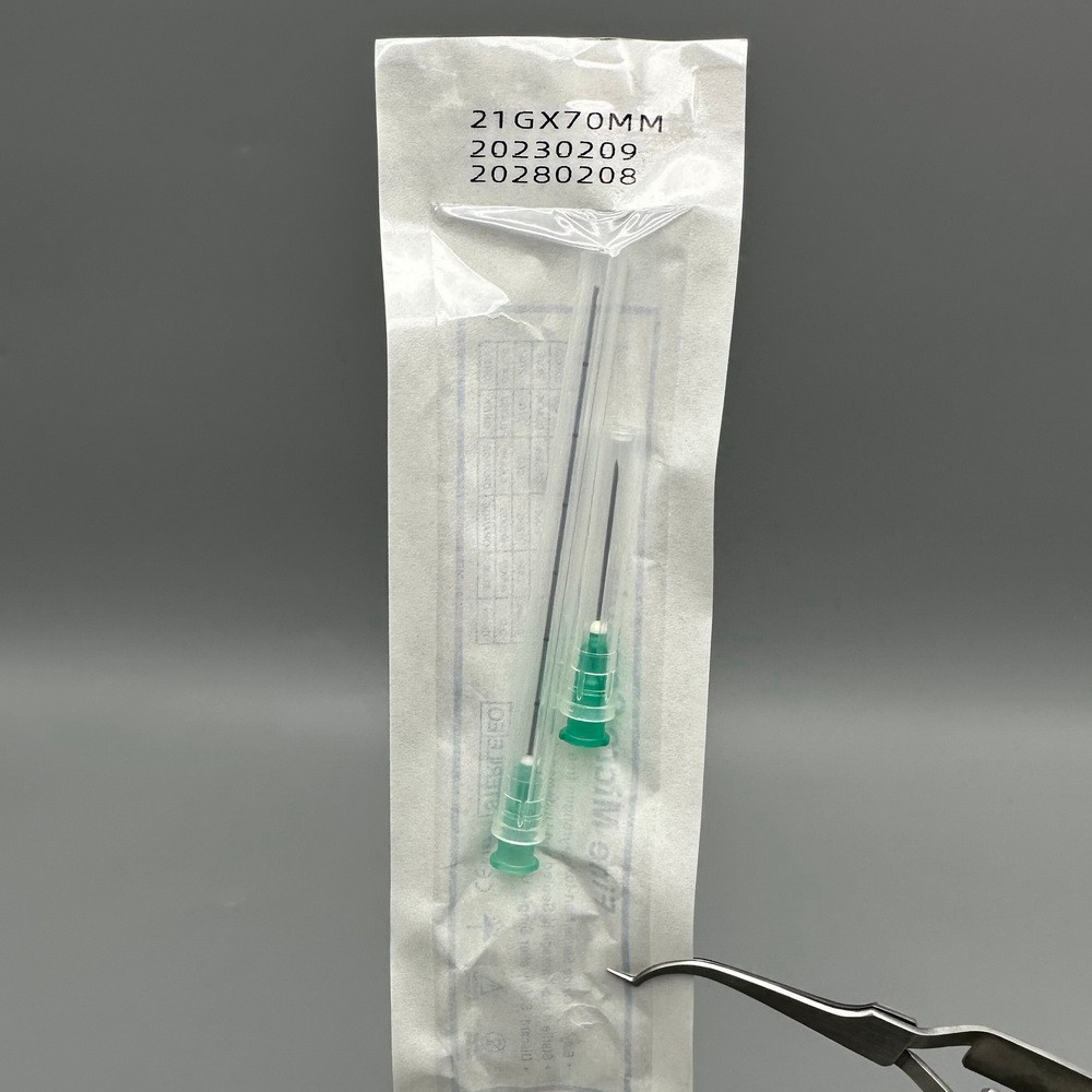50Pcs Disposable Sterile Micro Cannula with Puncture Blunt Tip for Acid Fillers