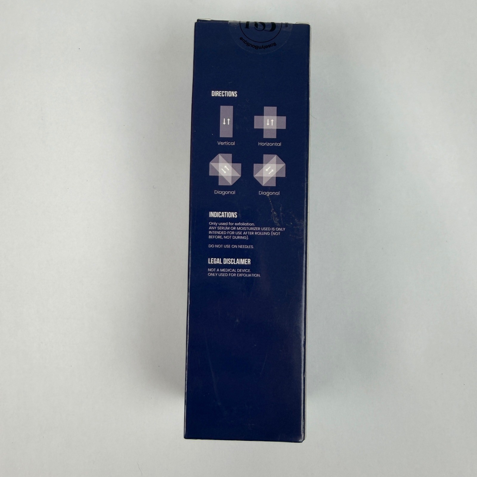 RoselynBoutique Derma Roller 540 Needles 0.25mm for Face Beard Hair Blue Black