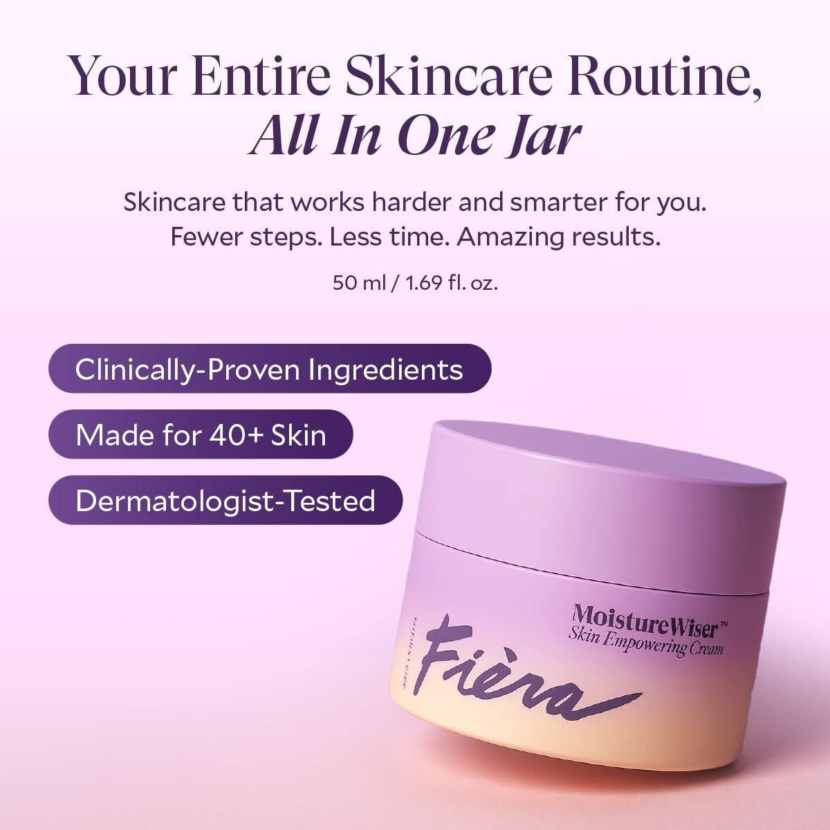 FIÈRA MoistureWiser – Anti-Aging Face Moisturizer for Mature Skin – Hydrating
