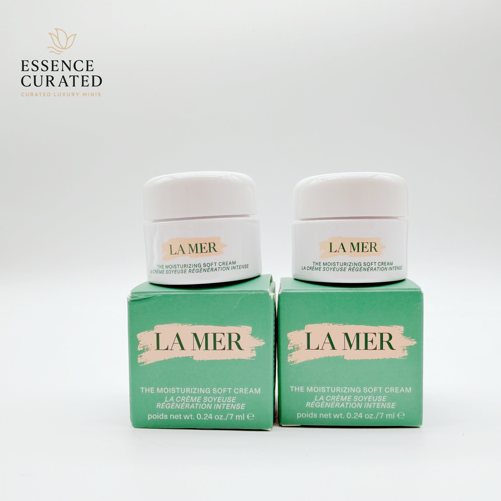 2 x La Mer The Moisturizing Soft Cream 7ml Each Deluxe Sample New In Box