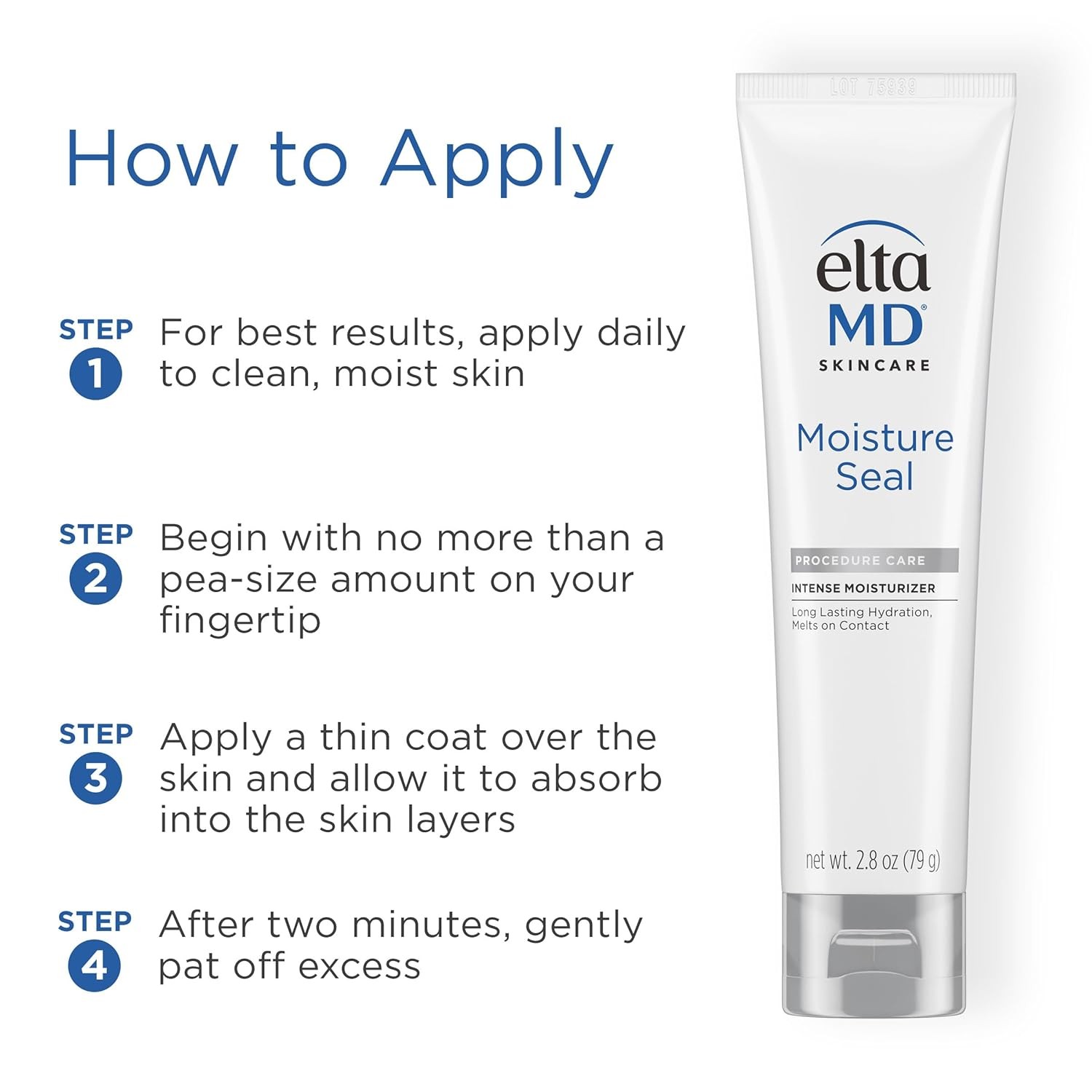 Elta MD Moisture Seal Intense Moisturizer 79g 2.8oz NEW FAST SHIP