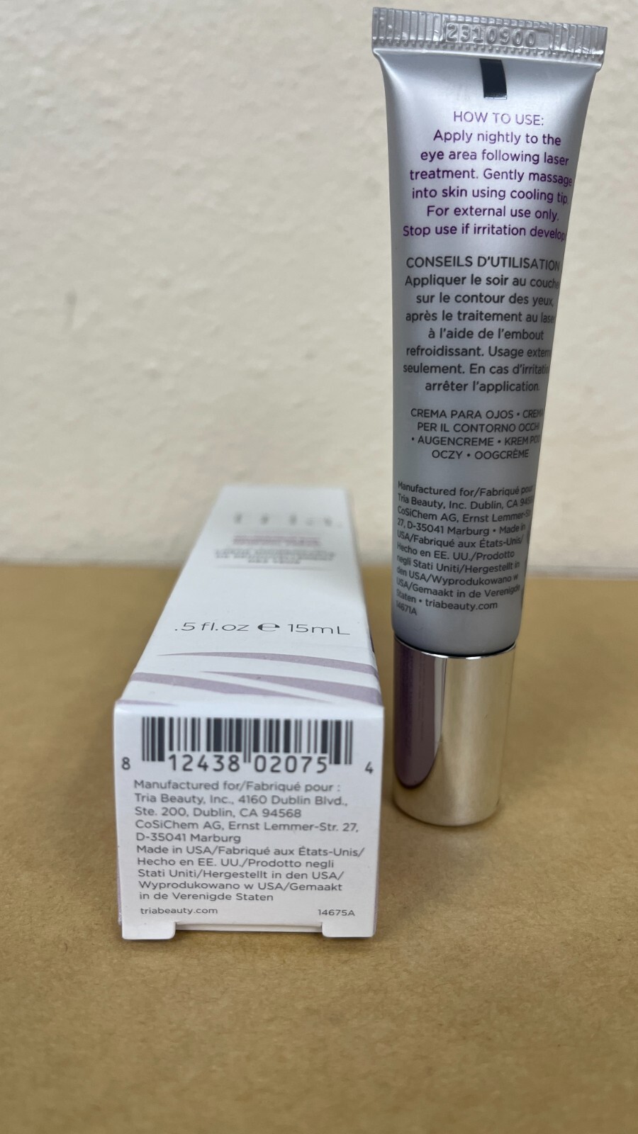 TRIA Age-Defying Skincare NOURISHING EYE RENEWAL CREAM .5fl.oz 15mL – New w/Box