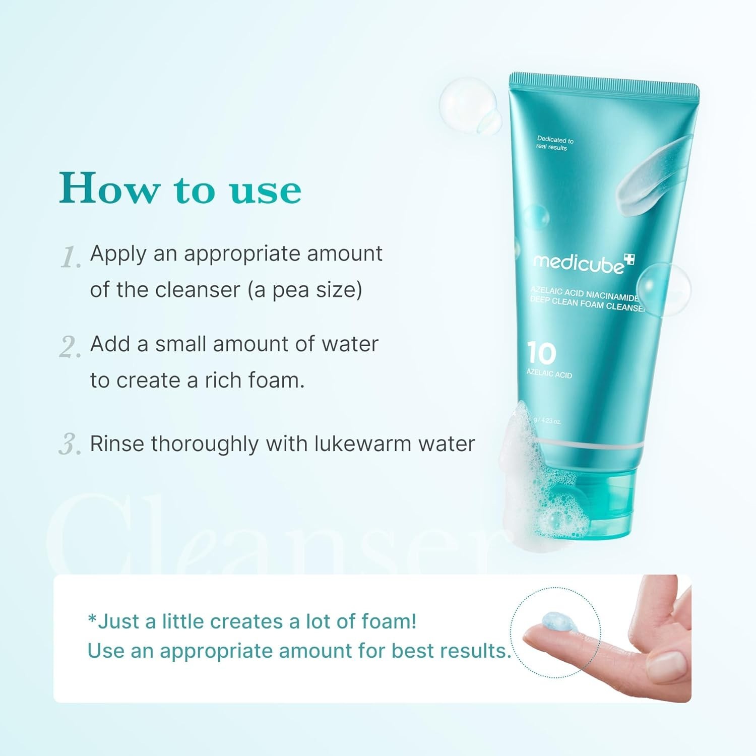 medicube Facial Cleanser Azelaic Acid Whip Cleanser Soothing Cleansing Foam (BN)