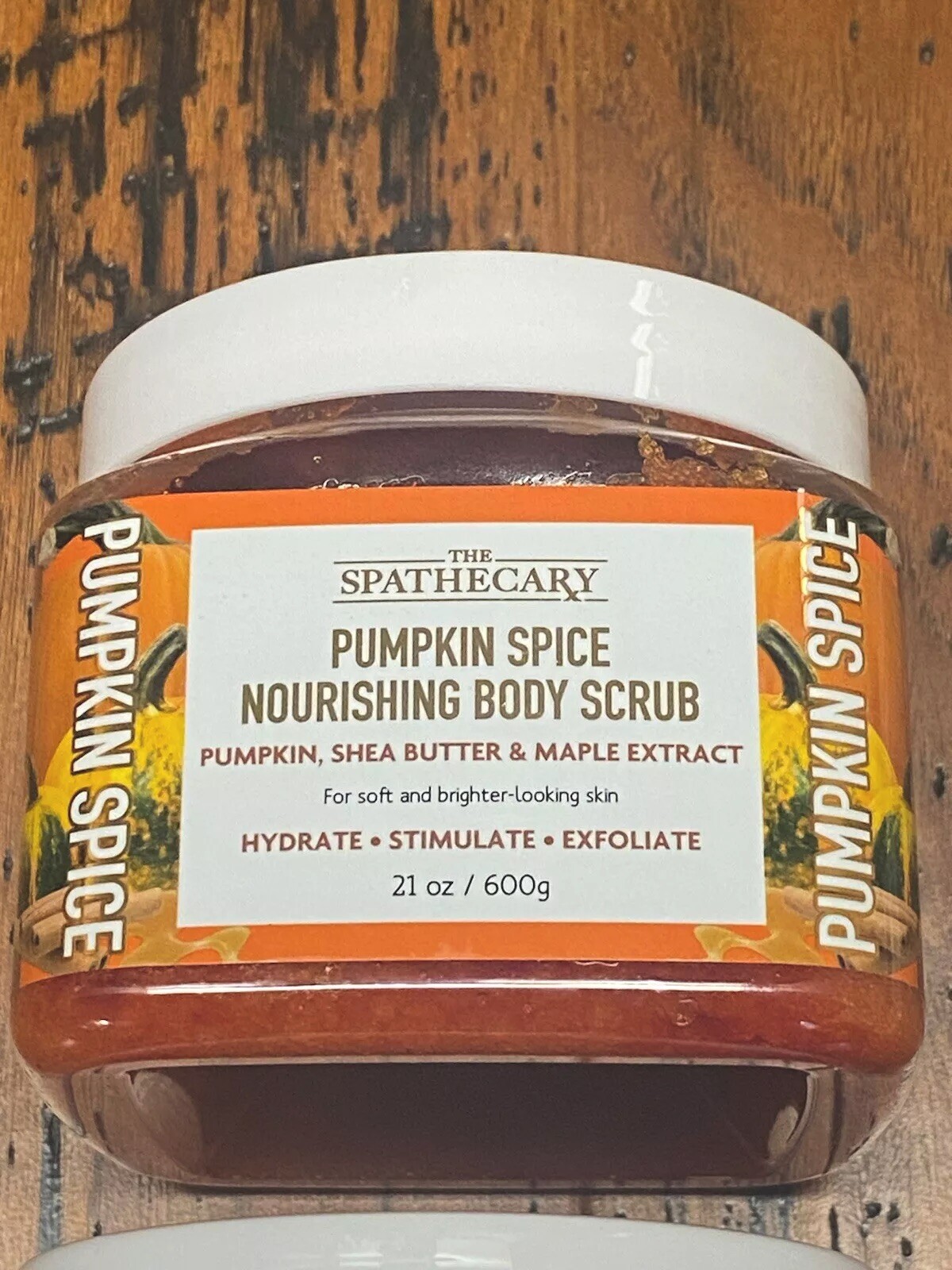 2 Pk- THE SPATHECARY-Pumpkin Spice Nourishing BODY SCRUB 21oz Shea Butter, New