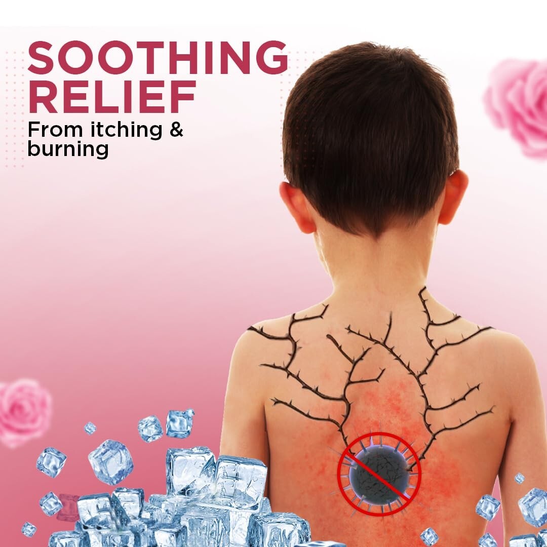 Candid Prickly Heat Powder With Rose | 120 Gm relief from itching and burning