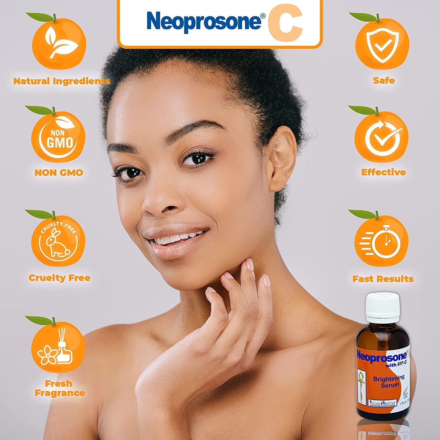 30ml Vitamin C Brightening Serum with Alpha Arbutin & Castor Oil for Oily Skin