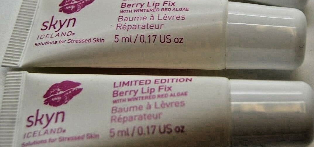 2X Limited Edition Skyn Iceland Berry Lip Fix w/ Wintered Red Algae 5ml