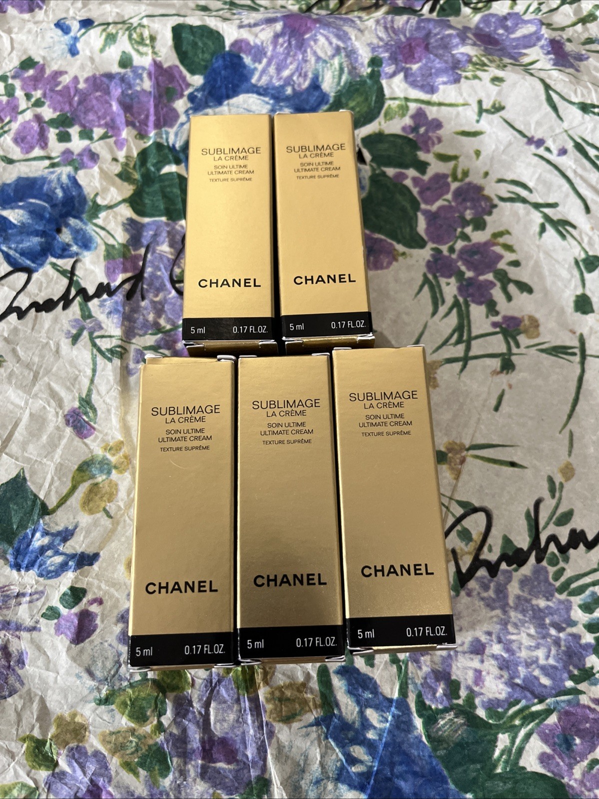 5X Chanel Sublimage La Creme Ultimate Cream Texture Supreme 0.17oz/5ml Each NIB