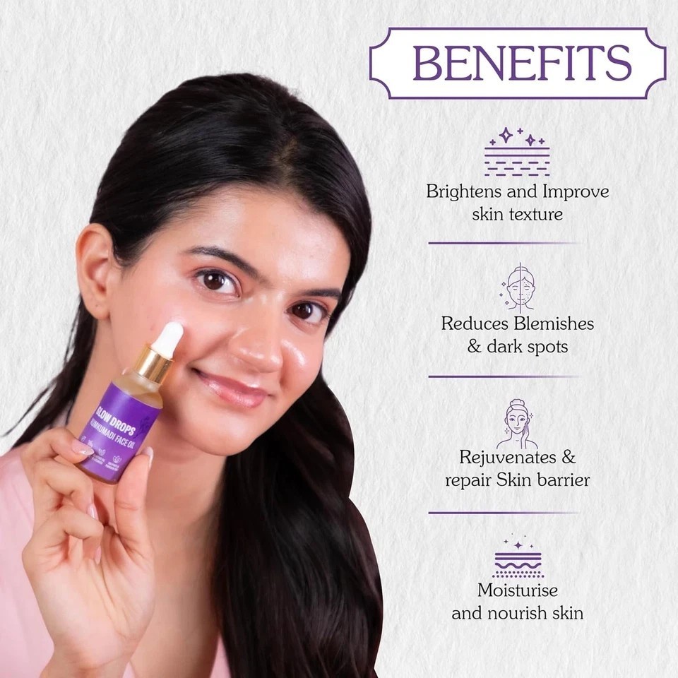 Bake Glow Drops Kumkumadi Face Oil For Brightening Skin 30ml
