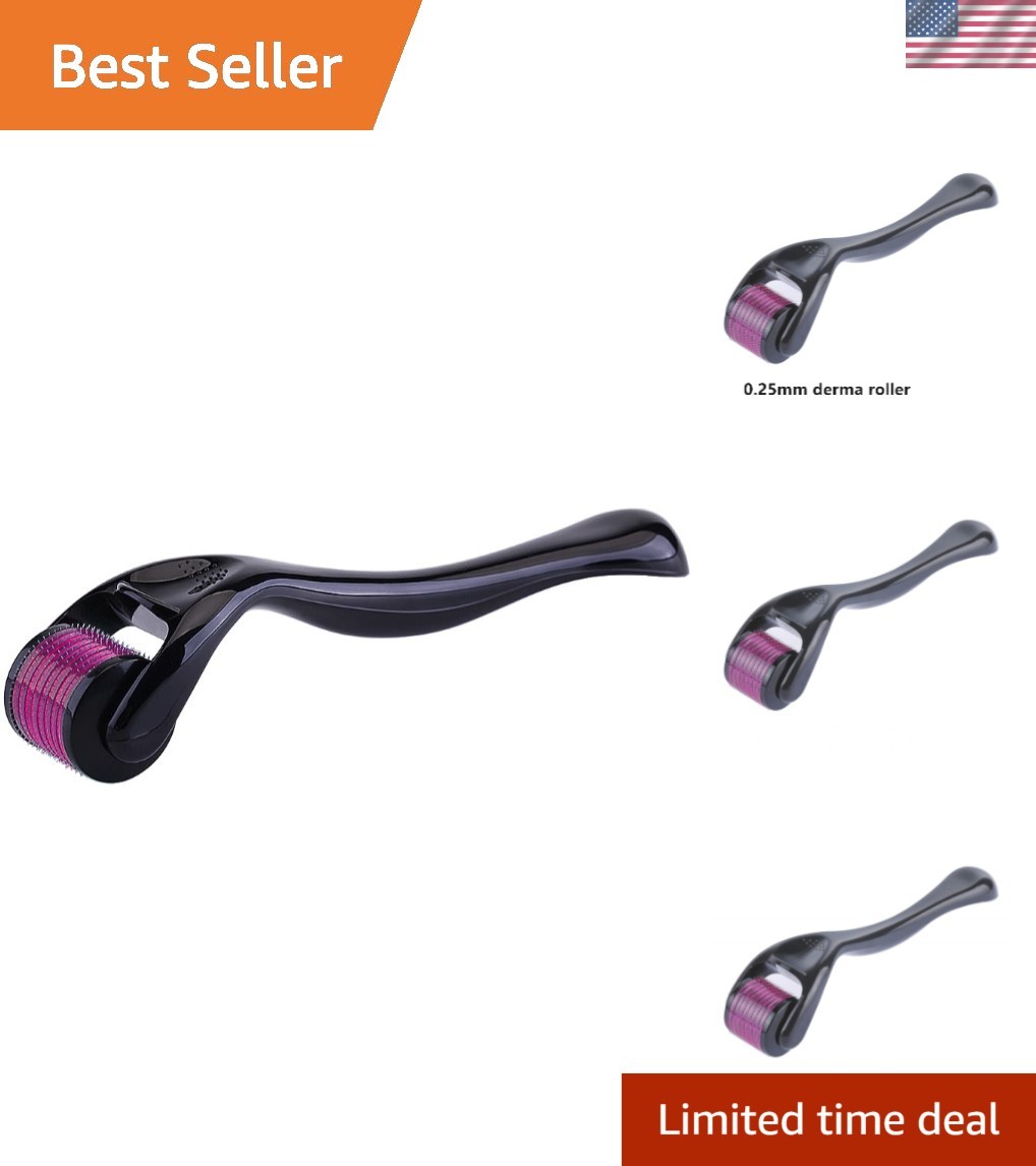 Easy-to-Use 0.25mm Microneedle Roller for Facial & Beard Skincare – Gift-Ready!