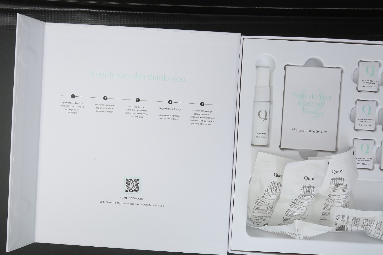 QURE Skincare Micro-Infusion System 3 Month Supply Limited Edition + Extras