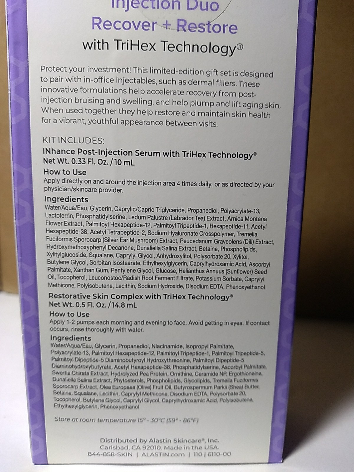 ALASTIN Skincare INJECTION DUO (RECOVER + RESTORE) 0.33 fl oz & 0.5 fl oz NIB