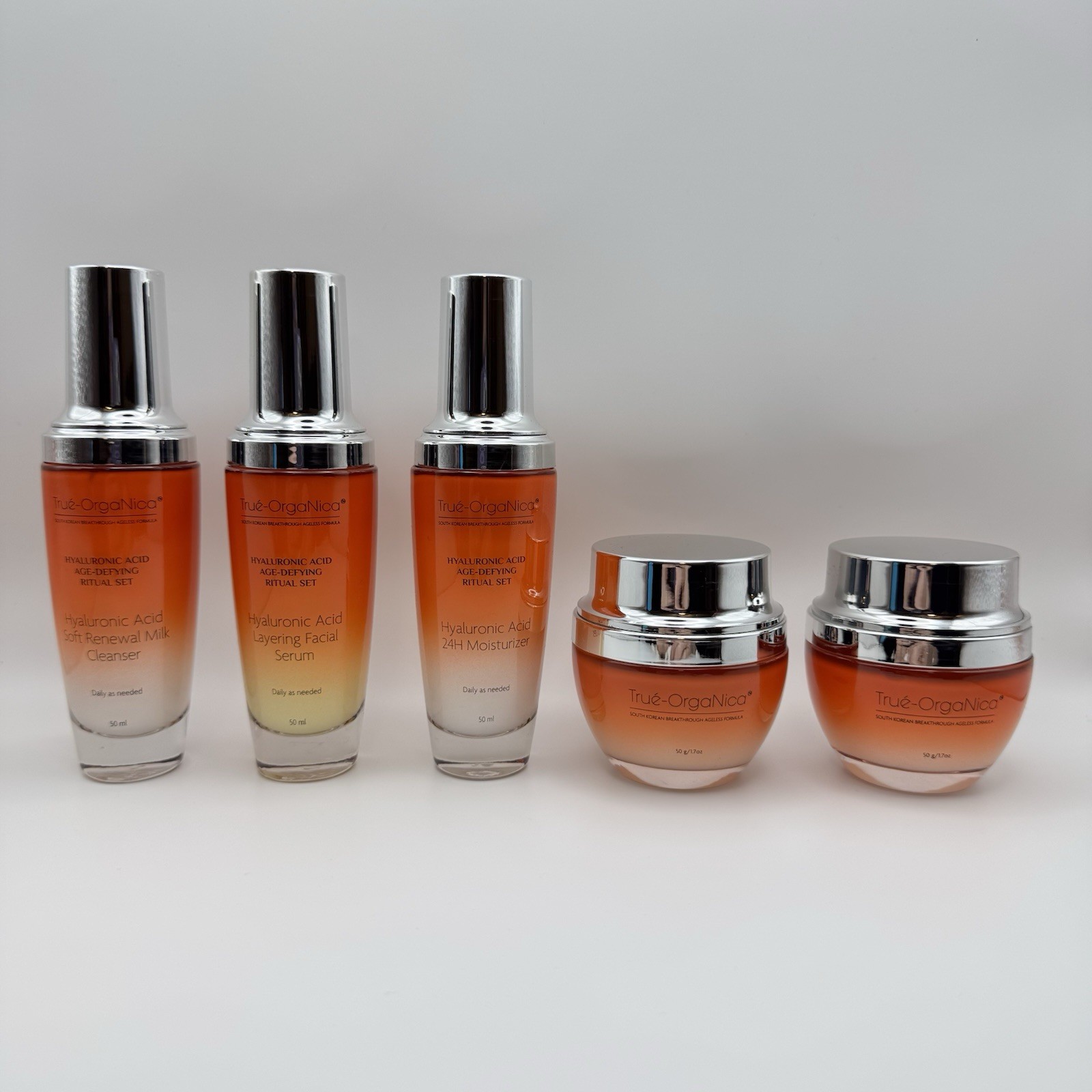 Hyaluronic Acid Ritual Face Skin Set Cleaner, Tone, Serum, Eye Gel, Moisturizer