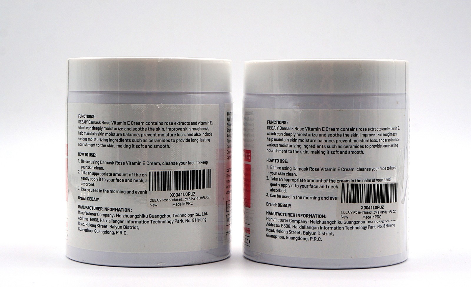 Debaiy Damask Rose Face Cream Vitamin E Hydrating NEW 2 Pack