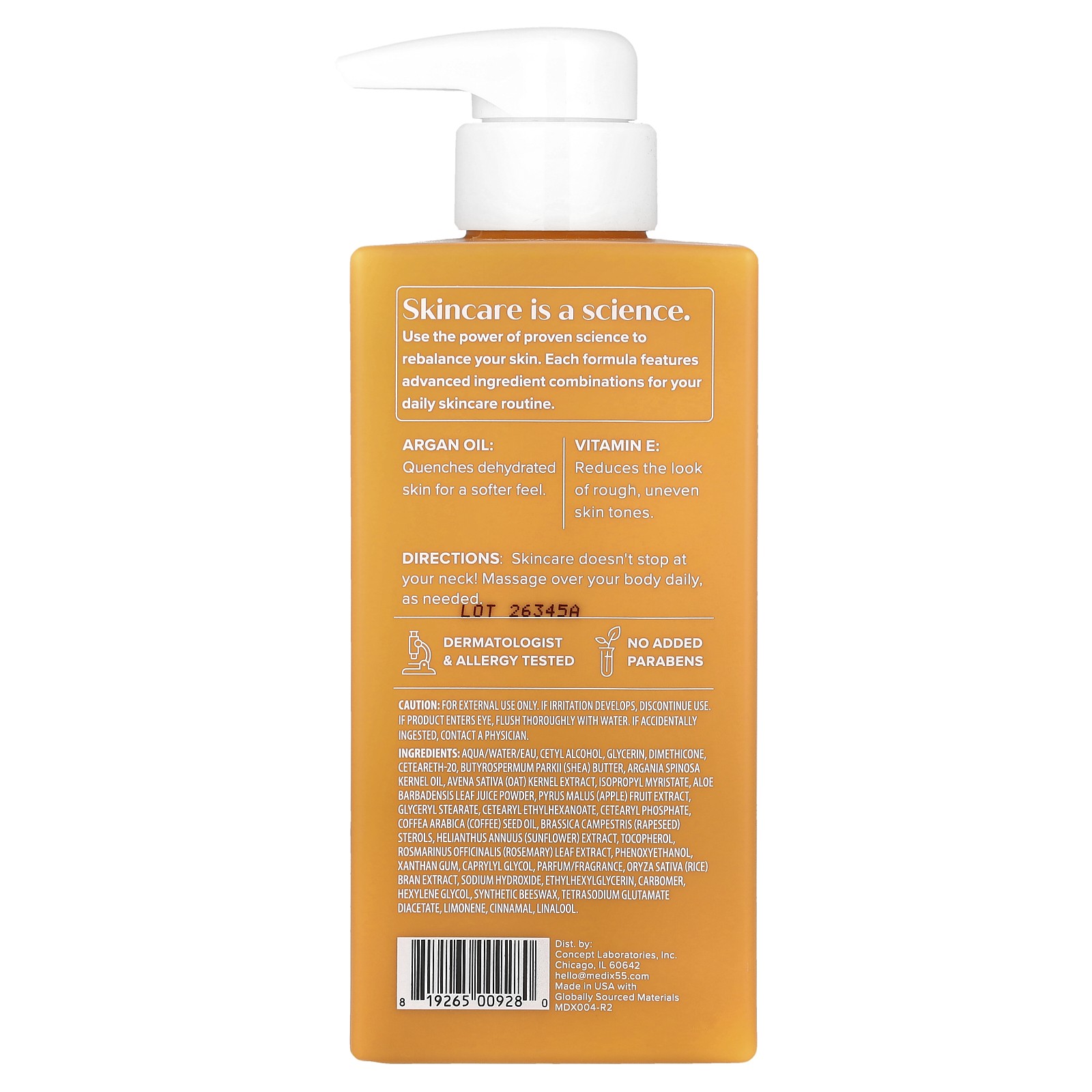 Body Treatment Cream, Argan Oil + Vitamin E, 15 fl oz (444 ml)