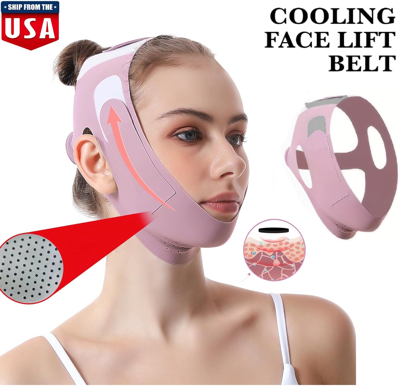 Chin Strap for Sleeping, Adjustable Jaw Strap,Jawline Shaper V Line Lifting Mask