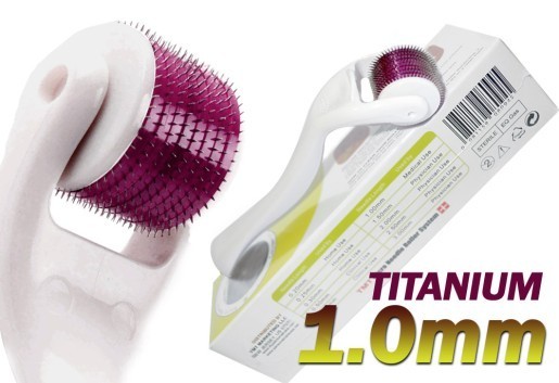 (540 Needles) MicroNeedle Dermaroller System White 1.0mm Anti-aging Wrinkles TMT