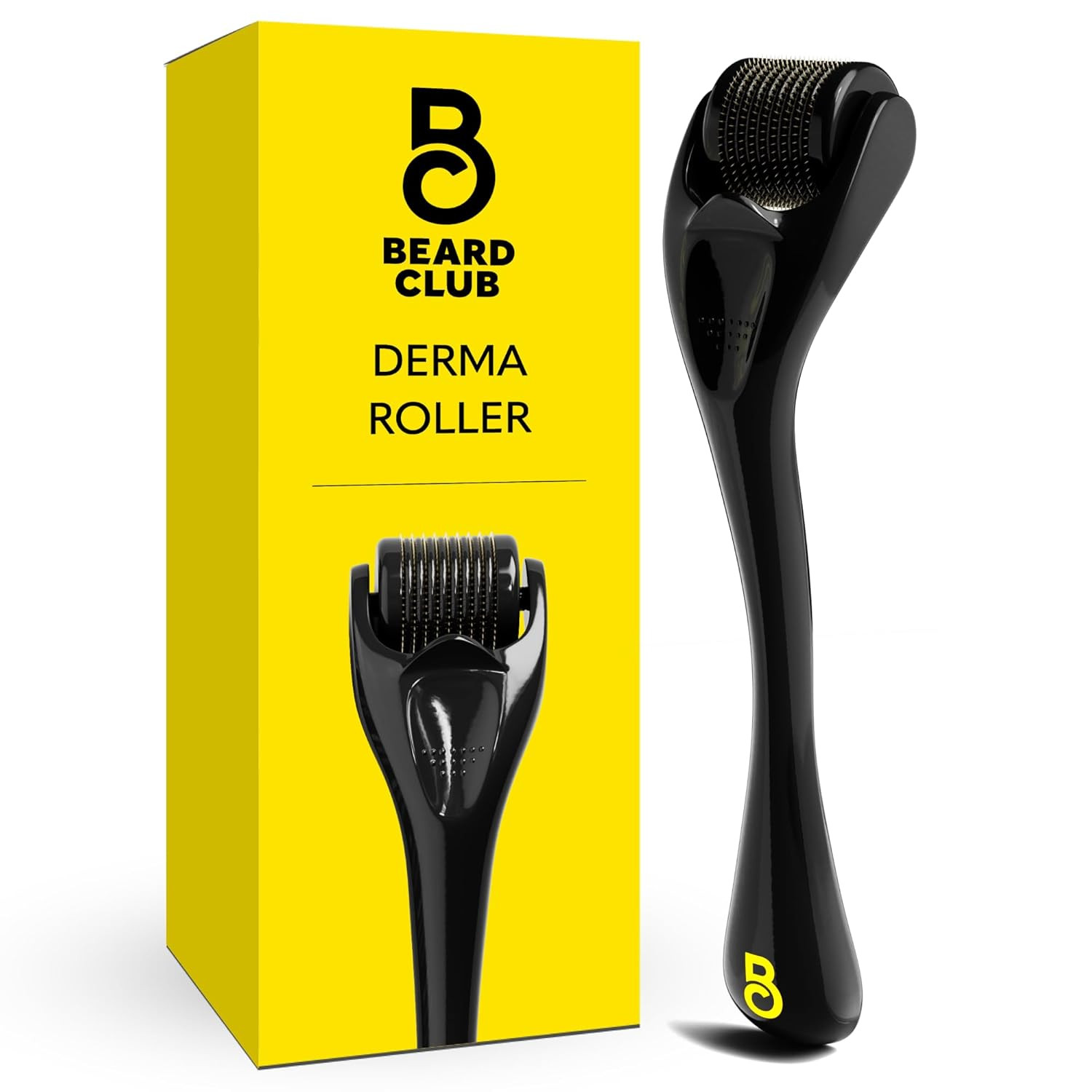 Derma Roller for Face, Body & Scalp – 540 Titanium Needles – Black