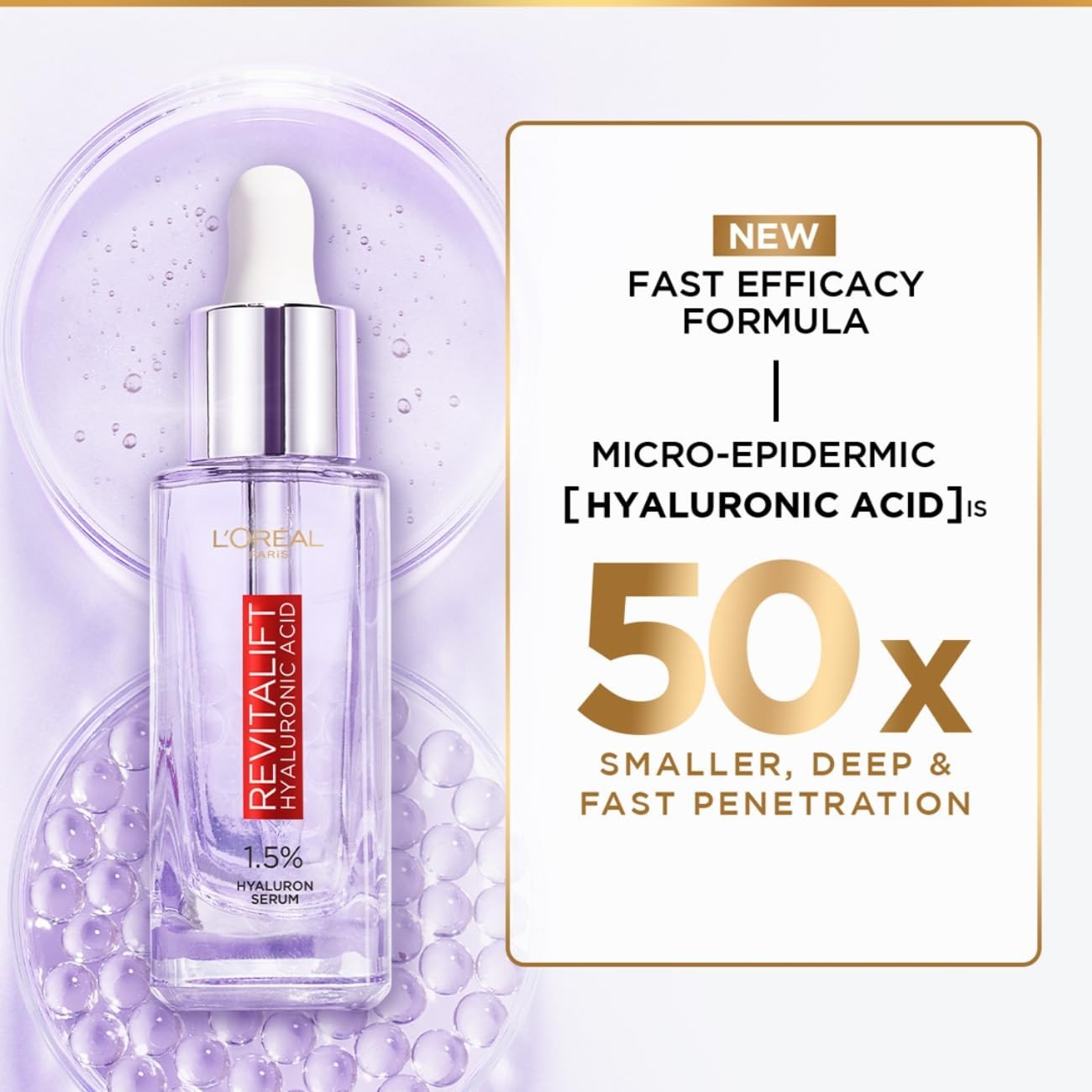Loreal Paris Revitalift 1.5% Hyaluronic Acid Serum (15ml)-Pack of 2