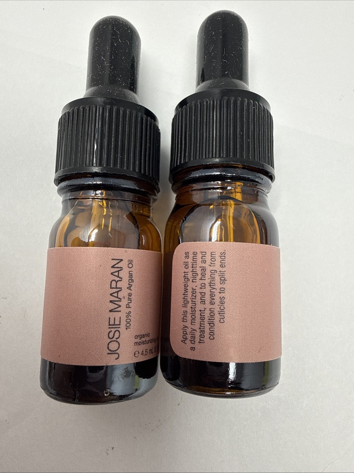 (2) Josie Maran Pure Argan Oil Travel Size New No Box 0.15 oz Ea BNWOB SEALED