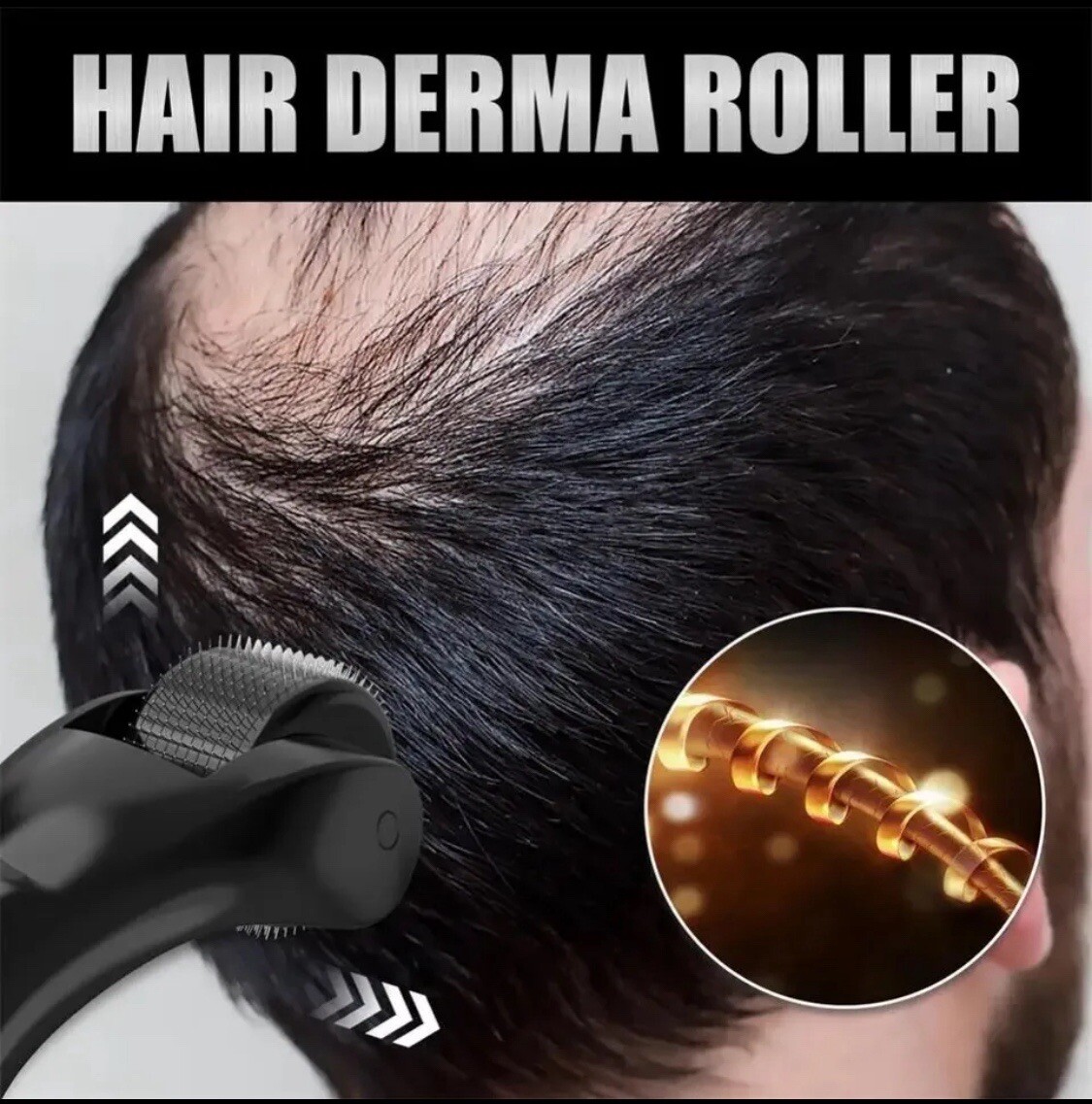 Hair Skin Beard Mustache Activator Beard & Hair Growth Derma Roller Micro Needle