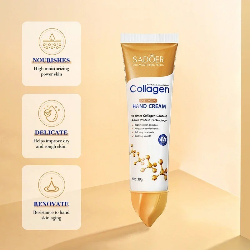 3PCS Collagen Anti-wrinkle Hand Cream Anti-Aging Cream Deep Moisture & Repair