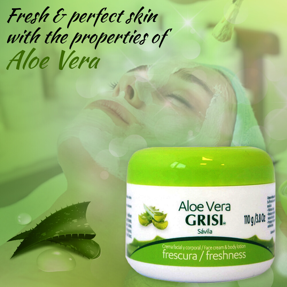 Grisi Face and Body Moisturizing Cream. Aloe Vera. Anti Aging. 3.8 Oz / 110 g.
