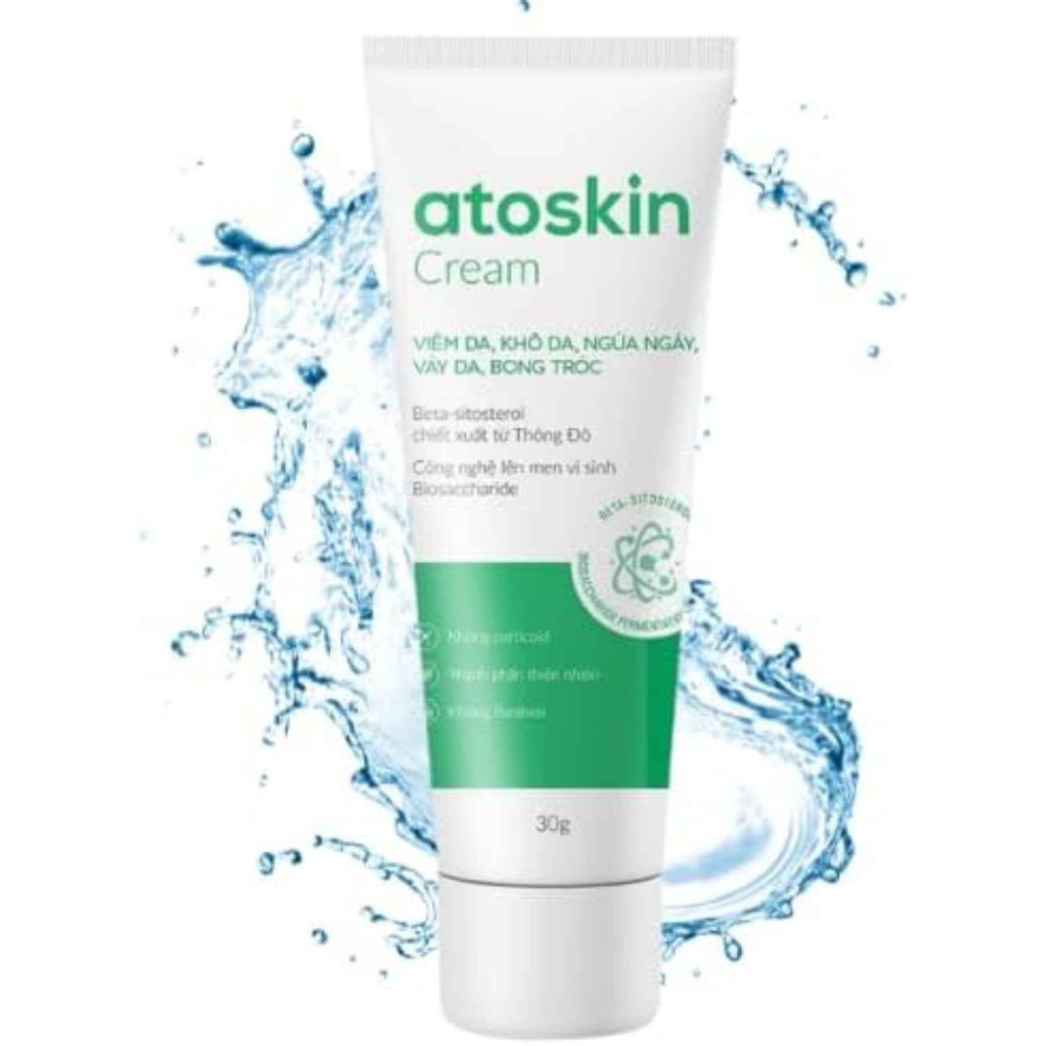 2x ATOSKIN Cream 30g Daily Moisturizer Shea Butter & Aloe Vera for Drynes Care