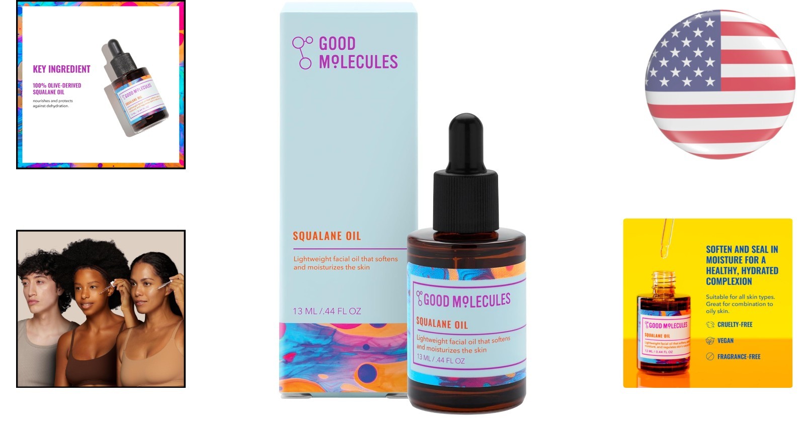 Cruelty-Free Squalane Oil – 13ml Moisturizer for Skin, Hair & Nails – Unscented