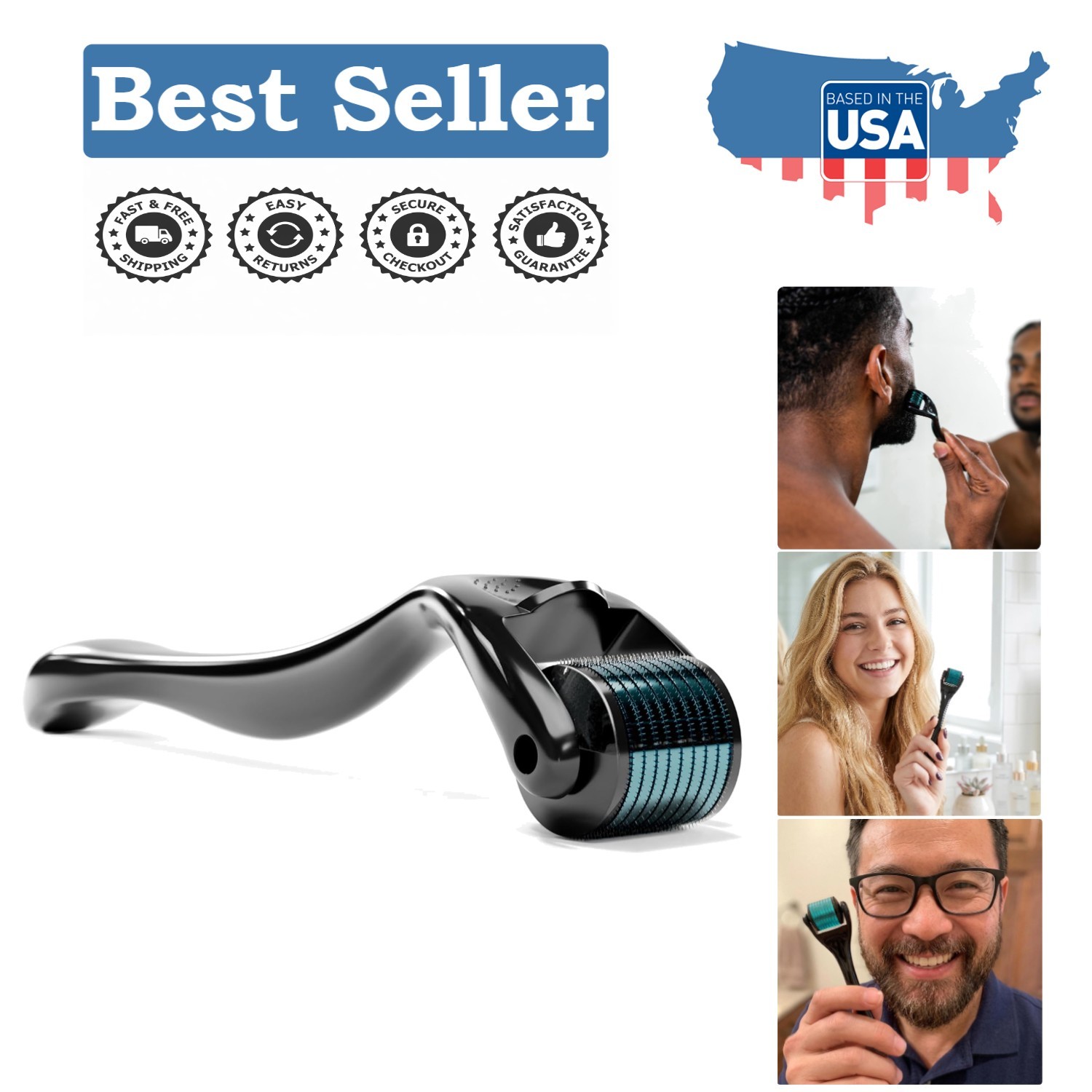 0.25mm Derma Roller – Versatile Beauty Tool for All Skin Types, Compact & Easy