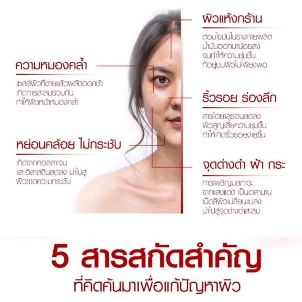 TRYLAGINA Age-Defying Collagen Serum 12X 30g.+Mousse Foam+Sunscreen SPF50+PA++++