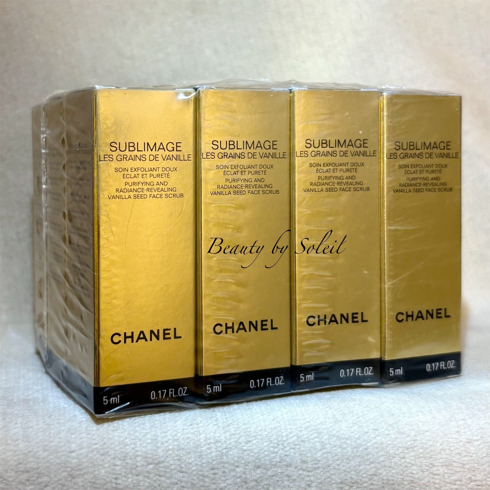 12x Chanel Sublimage Grains de Vanille Face Scrub MINI SAMPLE .17oz, 5ml Ea Seal