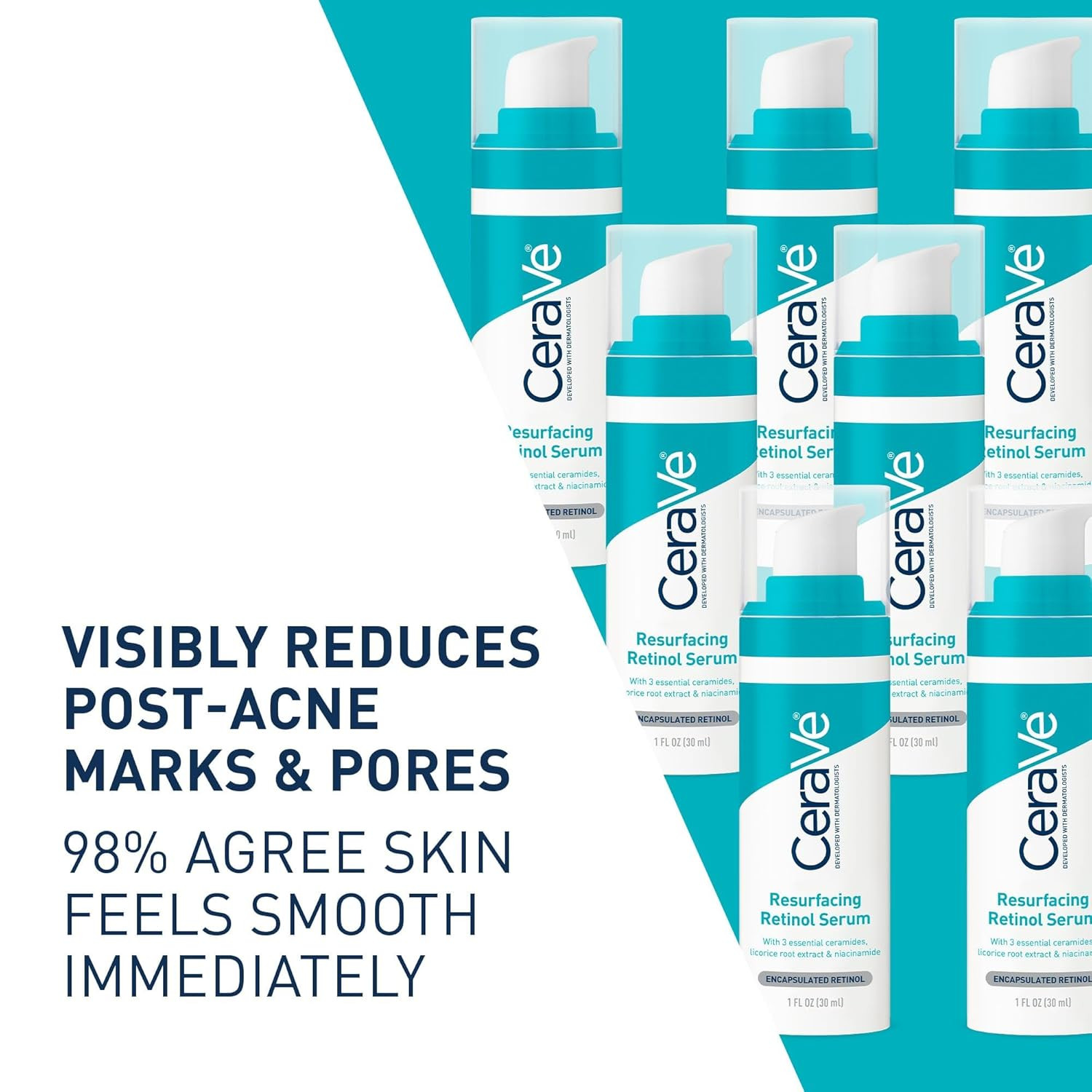 Resurfacing Retinol Serum for Post Acne Marks, Formulated with Licorice Root Ext
