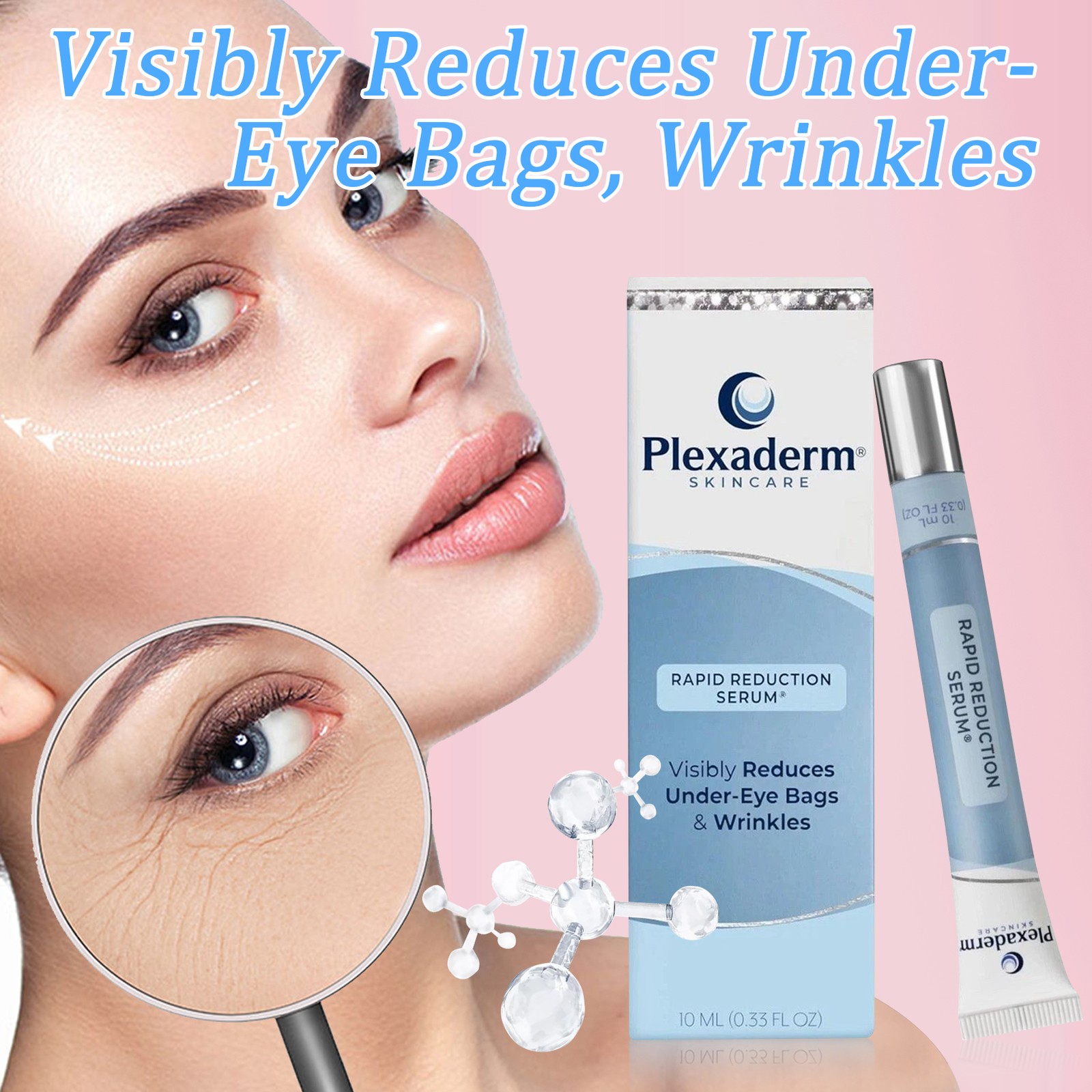 Plexaderm Rapid Reduction Eye Serum, Visibly Reduces Under-Eye Bags & Wrinkles