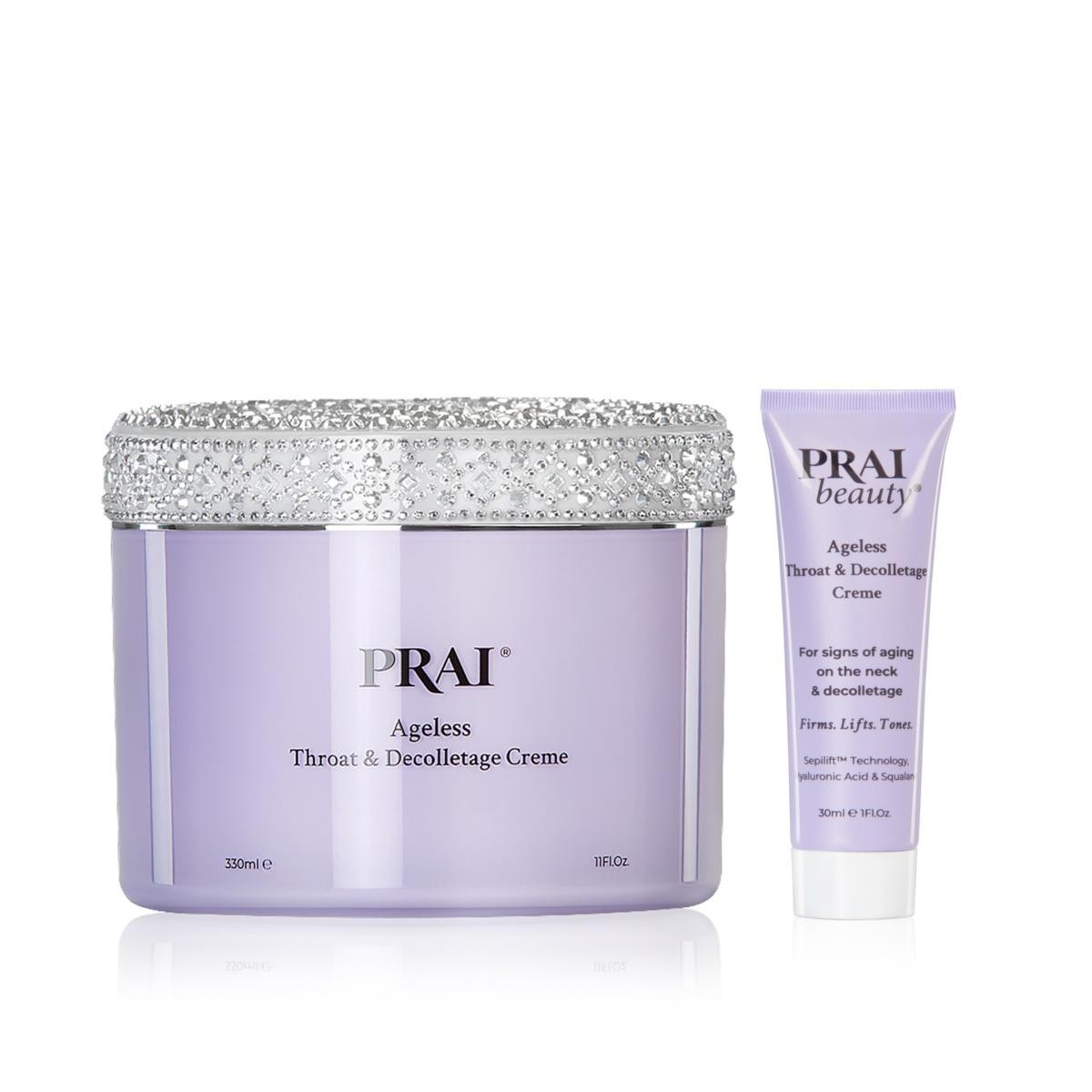 PRAI Ageless Throat & Décolletagé Creme 2-Piece Set New Sealed Free Shipping